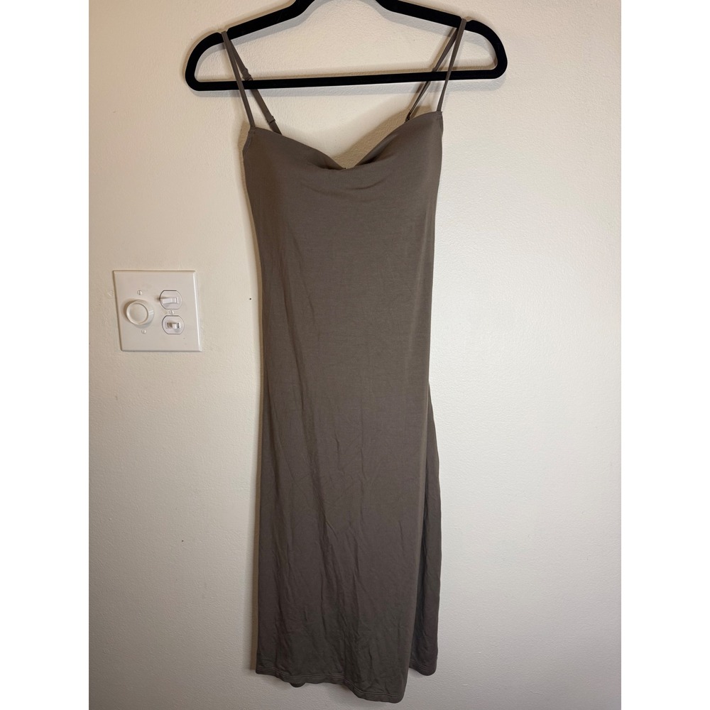 Skims Soft Lounge Midi Dress Truffle Size S NWT